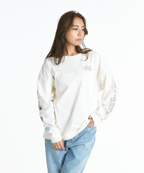 ROXY(ロキシー)の「ROXY HAZE & WAVES 袖プリント機能性Tシャツ 長袖 ロンT /抗菌防臭 【2026年秋冬モデル】(Tシャツ/カットソー・レディース・ブラック系その他/グレー/ナチュラル/ネイビー・SMALL/MEDIUM/LARGE)」の17枚目の写真
