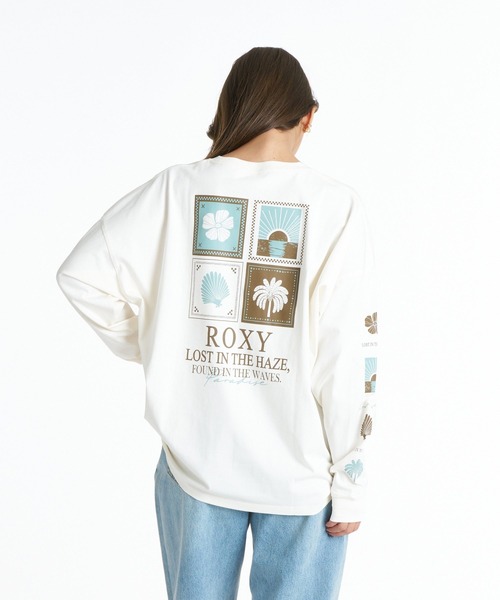 ROXY(ロキシー)の「ROXY HAZE & WAVES 袖プリント機能性Tシャツ 長袖 ロンT /抗菌防臭 【2026年秋冬モデル】(Tシャツ/カットソー・レディース・ブラック系その他/グレー/ナチュラル/ネイビー・SMALL/MEDIUM/LARGE)」の18枚目の写真