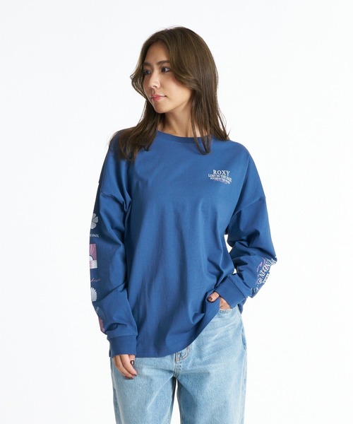 ROXY(ロキシー)の「ROXY HAZE & WAVES 袖プリント機能性Tシャツ 長袖 ロンT /抗菌防臭 【2026年秋冬モデル】(Tシャツ/カットソー・レディース・ブラック系その他/グレー/ナチュラル/ネイビー・SMALL/MEDIUM/LARGE)」の19枚目の写真