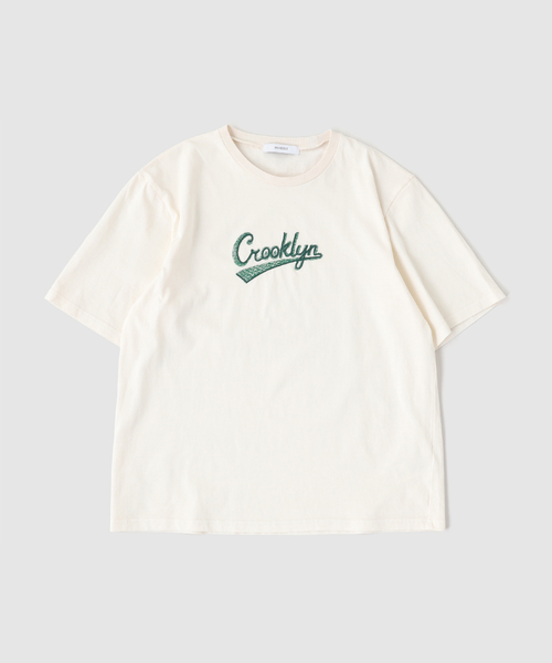 B.C STOCK(ベーセーストック)の「ウェーブエンブロイダリーTシャツ(Tシャツ/カットソー・メンズ・ブラック/ネイビー/アイボリー・LARGE/MEDIUM)」の2枚目の写真