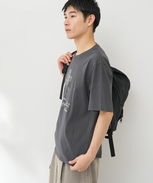B.C STOCK(ベーセーストック)の「ウェーブエンブロイダリーTシャツ(Tシャツ/カットソー・メンズ・ブラック/ネイビー/アイボリー・LARGE/MEDIUM)」の16枚目の写真