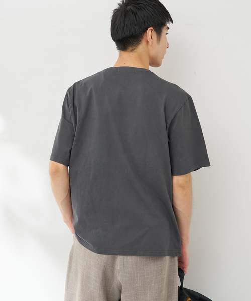 B.C STOCK(ベーセーストック)の「ウェーブエンブロイダリーTシャツ(Tシャツ/カットソー・メンズ・ブラック/ネイビー/アイボリー・LARGE/MEDIUM)」の4枚目の写真