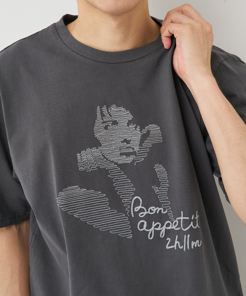 B.C STOCK(ベーセーストック)の「ウェーブエンブロイダリーTシャツ(Tシャツ/カットソー・メンズ・ブラック/ネイビー/アイボリー・LARGE/MEDIUM)」の17枚目の写真