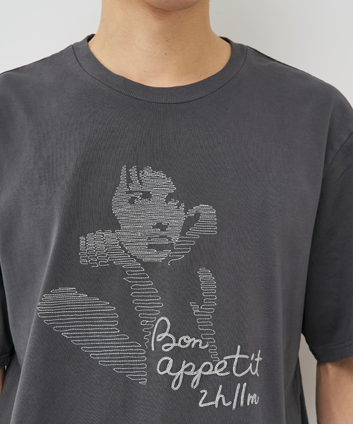 B.C STOCK(ベーセーストック)の「ウェーブエンブロイダリーTシャツ(Tシャツ/カットソー・メンズ・ブラック/ネイビー/アイボリー・LARGE/MEDIUM)」の18枚目の写真