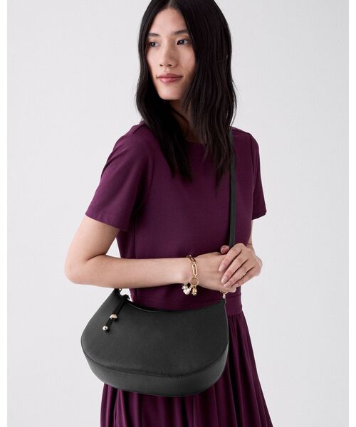 kate spade new york（ケイトスペード ニューヨーク）の「リブ ショルダー バッグ（ショルダーバッグ・レディース・ブラック・ONESIZE）」の2枚目の写真
