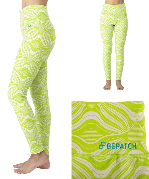 OLD BETTY'S（オールドベティーズ）の「BEPATCH ﾖｶﾞﾊﾟﾝﾂ (ﾊｲｳｴｽﾄ柄)（レギンス/スパッツ・レディース・黄緑系/グリーン/ブルー/ターコイズブルー/ベージュ/ローズ系1・FREE）」の3枚目の写真