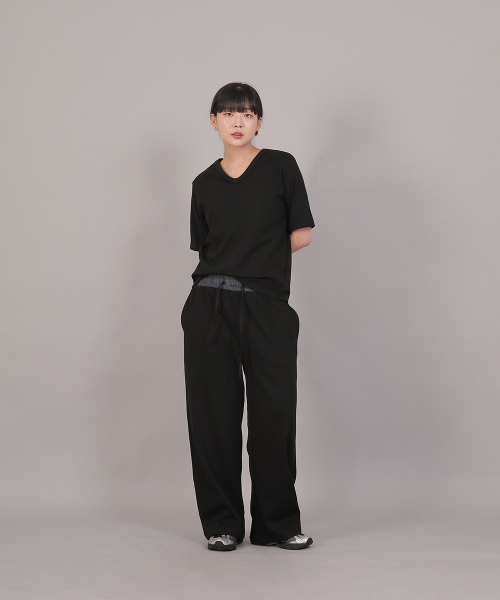 SAINTCREW(セントクルー)の「ミニマル16sコットンVネック半袖TシャツSVR-8A07ブラック(Tシャツ/カットソー・レディース・その他・FREE)」の4枚目の写真