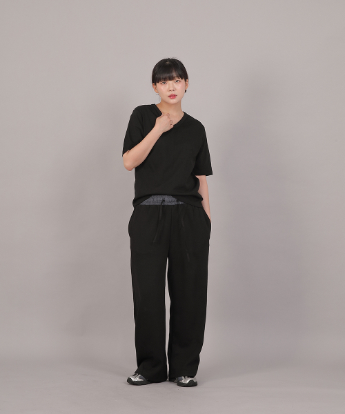 SAINTCREW(セントクルー)の「ミニマル16sコットンVネック半袖TシャツSVR-8A07ブラック(Tシャツ/カットソー・レディース・その他・FREE)」の6枚目の写真