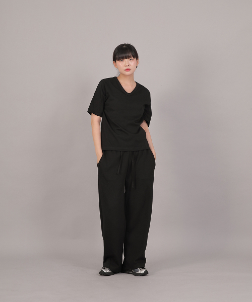SAINTCREW(セントクルー)の「ミニマル16sコットンVネック半袖TシャツSVR-8A07ブラック(Tシャツ/カットソー・レディース・その他・FREE)」の10枚目の写真