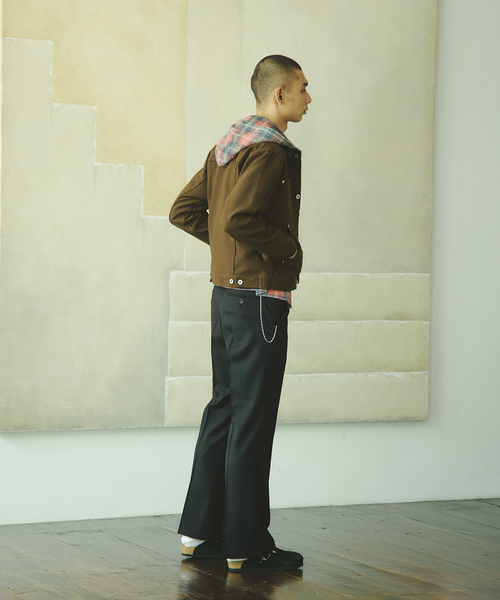 JOURNAL STANDARD(ジャーナルスタンダード)の「ナロー ヘム カット スラックス(スラックス・メンズ・ブラック/グレー/ブラック系その他・MEDIUM/LARGE)」の6枚目の写真