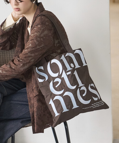 Firsthand(ファーストハンド)の「Firsthand/ファーストハンド Embroidered Message Tote【限定展開】 / 刺繍 メッセージ メッセージ トート(トートバッグ・レディース・イエロー/ピンク/ネイビー/ブラウン・ONE SIZE)」の12枚目の写真