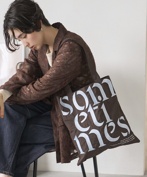 Firsthand(ファーストハンド)の「Firsthand/ファーストハンド Embroidered Message Tote【限定展開】 / 刺繍 メッセージ メッセージ トート(トートバッグ・レディース・イエロー/ピンク/ネイビー/ブラウン・ONE SIZE)」の14枚目の写真