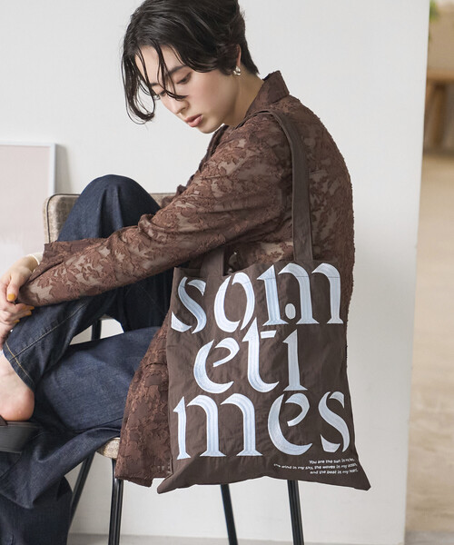 Firsthand(ファーストハンド)の「Firsthand/ファーストハンド Embroidered Message Tote【限定展開】 / 刺繍 メッセージ メッセージ トート(トートバッグ・レディース・イエロー/ピンク/ネイビー/ブラウン・ONE SIZE)」の15枚目の写真