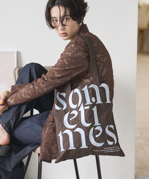 Firsthand(ファーストハンド)の「Firsthand/ファーストハンド Embroidered Message Tote【限定展開】 / 刺繍 メッセージ メッセージ トート(トートバッグ・レディース・イエロー/ピンク/ネイビー/ブラウン・ONE SIZE)」の16枚目の写真