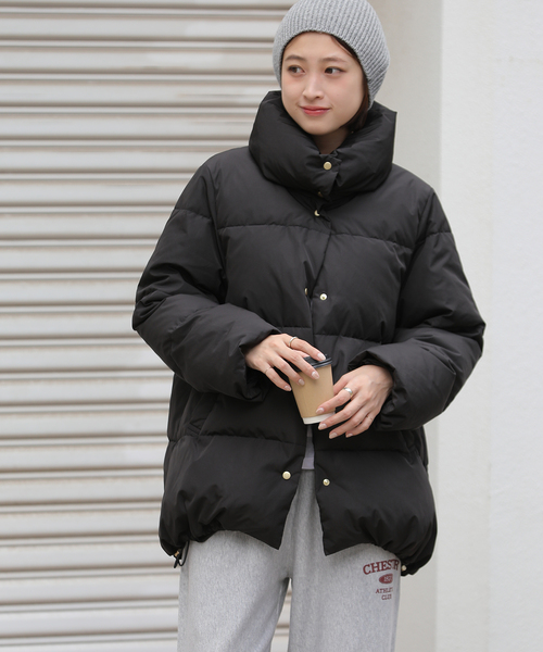 JOURNAL STANDARD relume(ジャーナルスタンダード レリューム)の「撥水スタンドカラーダウン(ダウンジャケット/コート・レディース・ブラック/ブラウン/ホワイト系その他・38/36)」の9枚目の写真