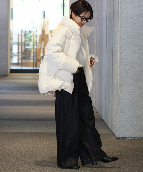 JOURNAL STANDARD relume(ジャーナルスタンダード レリューム)の「撥水スタンドカラーダウン(ダウンジャケット/コート・レディース・ブラック/ブラウン/ホワイト系その他・38/36)」の12枚目の写真