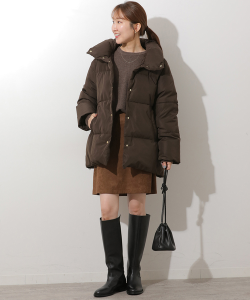 JOURNAL STANDARD relume(ジャーナルスタンダード レリューム)の「撥水スタンドカラーダウン(ダウンジャケット/コート・レディース・ブラック/ブラウン/ホワイト系その他・38/36)」の19枚目の写真