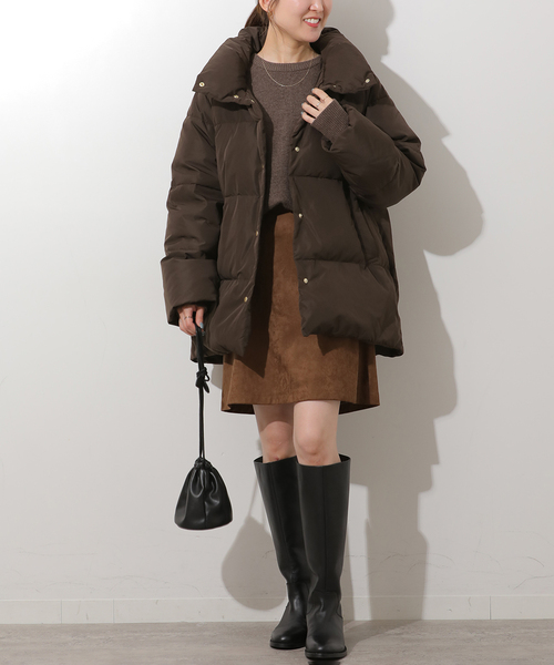 JOURNAL STANDARD relume(ジャーナルスタンダード レリューム)の「撥水スタンドカラーダウン(ダウンジャケット/コート・レディース・ブラック/ブラウン/ホワイト系その他・38/36)」の20枚目の写真