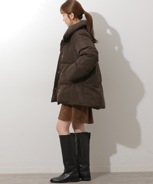 JOURNAL STANDARD relume(ジャーナルスタンダード レリューム)の「撥水スタンドカラーダウン(ダウンジャケット/コート・レディース・ブラック/ブラウン/ホワイト系その他・38/36)」の21枚目の写真