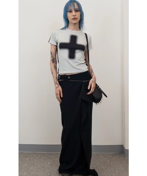 L.H.P(エルエイチピー)の「DOGMA EHKS/ドグマエークス/CROSS CROP SHORT SLEEVE(Tシャツ/カットソー・レディース・ブラック/グレー・F)」の15枚目の写真