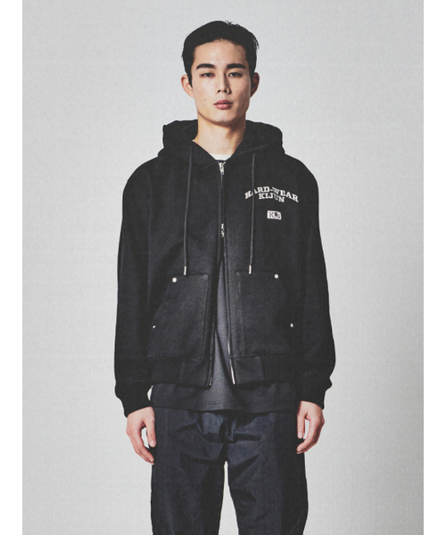 KIJUN MEN(キジュンメンズ)の「Rivet Zip-Up Hoodie Black(パーカー・メンズ・その他・LARGE)」の1枚目の写真