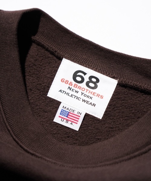 68&brothers（シックスティエイトアンドブラザーズ）の「68&BROTHERS / VINTAGE LOGO CREWNECK SWEAT（スウェット・メンズ・ブラック/ダークブラウン/キャメル・MEDIUM/LARGE/X-LARGE）」の17枚目の写真