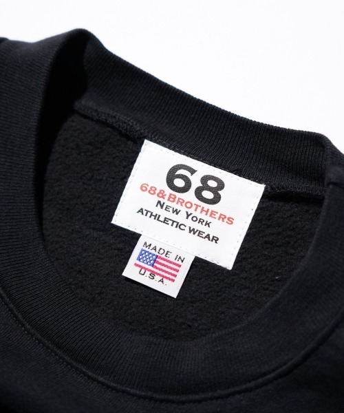 68&brothers（シックスティエイトアンドブラザーズ）の「68&BROTHERS / VINTAGE LOGO CREWNECK SWEAT（スウェット・メンズ・ブラック/ダークブラウン/キャメル・MEDIUM/LARGE/X-LARGE）」の7枚目の写真