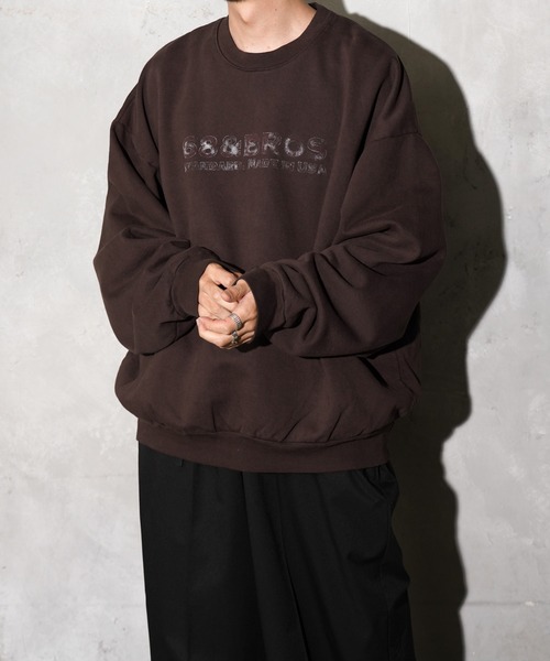 68&brothers（シックスティエイトアンドブラザーズ）の「68&BROTHERS / VINTAGE LOGO CREWNECK SWEAT（スウェット・メンズ・ブラック/ダークブラウン/キャメル・MEDIUM/LARGE/X-LARGE）」の15枚目の写真