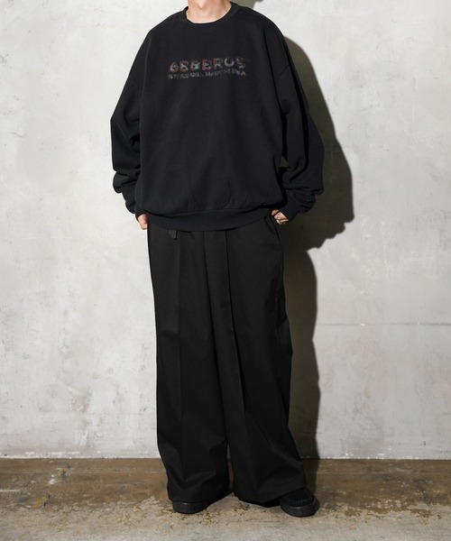 68&brothers（シックスティエイトアンドブラザーズ）の「68&BROTHERS / VINTAGE LOGO CREWNECK SWEAT（スウェット・メンズ・ブラック/ダークブラウン/キャメル・MEDIUM/LARGE/X-LARGE）」の6枚目の写真