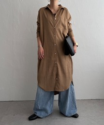 バックポイントシャツワンピ