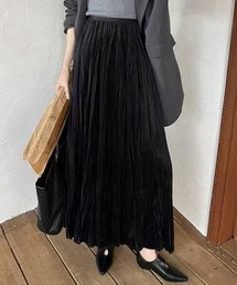 ベロアストーンクリンクルスカート