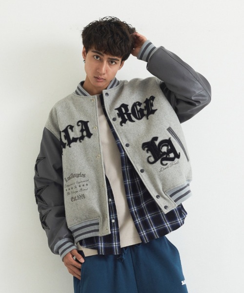 XLARGE(エクストララージ)の「VARSITY JACKET(ブルゾン・メンズ・アッシュ/ブラウン/ネイビー/ブラック・L/XL/M/S)」の2枚目の写真