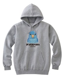 Moftique(モフティック) プルパーカー スウェット 裏毛 マメルリハ 鳥 ペット アニマル プリント トップス レディース ユニセックス