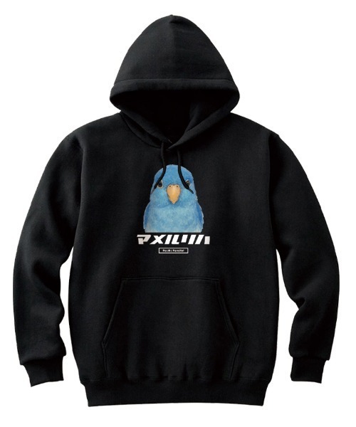 Moftique(モフティック)の「Moftique(モフティック) プルパーカー スウェット 裏毛 マメルリハ 鳥 ペット アニマル プリント トップス レディース ユニセックス(パーカー・レディース・ヘザーグレー/ホワイト/ブラック・S/XS)」の1枚目の写真