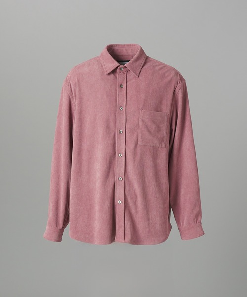 MAISON SPECIAL（メゾンスペシャル）の「《UNISEX》11Waleコーデュロイプライムオーバーレギュラーカラーシャツ/11Wale Corduroy Prime-Over Regular Collar Shirt【MAISON SPECIAL/メゾンスペシャル】（シャツ/ブラウス・メンズ・ブラック/ピンク/ブラウン/グレイッシュベージュ・0/1/2）」の15枚目の写真