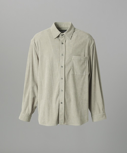 MAISON SPECIAL（メゾンスペシャル）の「《UNISEX》11Waleコーデュロイプライムオーバーレギュラーカラーシャツ/11Wale Corduroy Prime-Over Regular Collar Shirt【MAISON SPECIAL/メゾンスペシャル】（シャツ/ブラウス・メンズ・ブラック/ピンク/ブラウン/グレイッシュベージュ・0/1/2）」の14枚目の写真