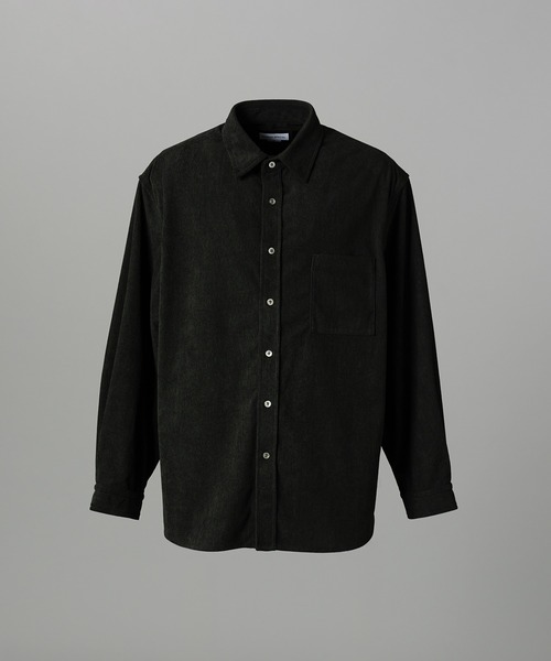 MAISON SPECIAL（メゾンスペシャル）の「《UNISEX》11Waleコーデュロイプライムオーバーレギュラーカラーシャツ/11Wale Corduroy Prime-Over Regular Collar Shirt【MAISON SPECIAL/メゾンスペシャル】（シャツ/ブラウス・メンズ・ブラック/ピンク/ブラウン/グレイッシュベージュ・0/1/2）」の13枚目の写真