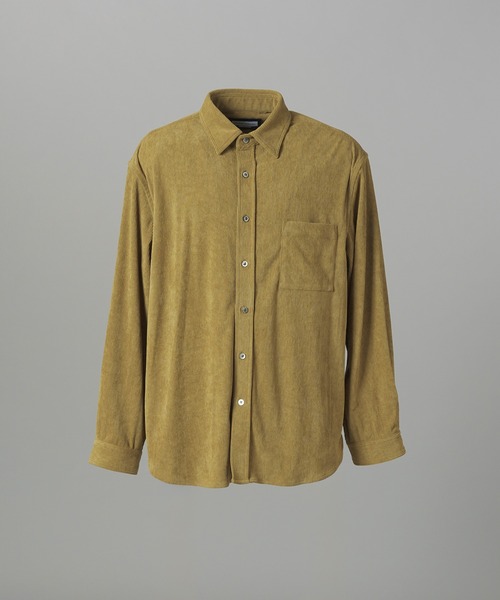 MAISON SPECIAL（メゾンスペシャル）の「《UNISEX》11Waleコーデュロイプライムオーバーレギュラーカラーシャツ/11Wale Corduroy Prime-Over Regular Collar Shirt【MAISON SPECIAL/メゾンスペシャル】（シャツ/ブラウス・メンズ・ブラック/ピンク/ブラウン/グレイッシュベージュ・0/1/2）」の12枚目の写真