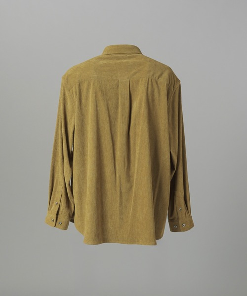 MAISON SPECIAL（メゾンスペシャル）の「《UNISEX》11Waleコーデュロイプライムオーバーレギュラーカラーシャツ/11Wale Corduroy Prime-Over Regular Collar Shirt【MAISON SPECIAL/メゾンスペシャル】（シャツ/ブラウス・メンズ・ブラック/ピンク/ブラウン/グレイッシュベージュ・0/1/2）」の10枚目の写真