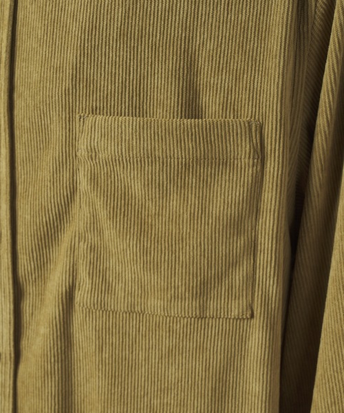 MAISON SPECIAL（メゾンスペシャル）の「《UNISEX》11Waleコーデュロイプライムオーバーレギュラーカラーシャツ/11Wale Corduroy Prime-Over Regular Collar Shirt【MAISON SPECIAL/メゾンスペシャル】（シャツ/ブラウス・メンズ・ブラック/ピンク/ブラウン/グレイッシュベージュ・0/1/2）」の8枚目の写真