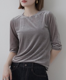 ベロア」に該当するトップス（グレー/灰色系・無地）ファッション通販