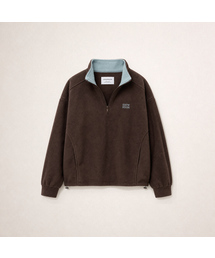 320SHOWROOM（320ショールーム）の「ツートーンフリースハーフジッププルオーバー ブラウン（Tシャツ/カットソー）」