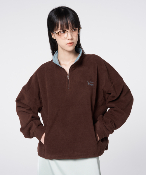 320SHOWROOM(320ショールーム)の「ツートーンフリースハーフジッププルオーバー ブラウン(Tシャツ/カットソー・レディース・ブラウン・FREE)」の3枚目の写真