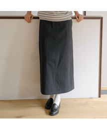 Bio wash cotton maxi skirt [TIFA06SK04]_Navy