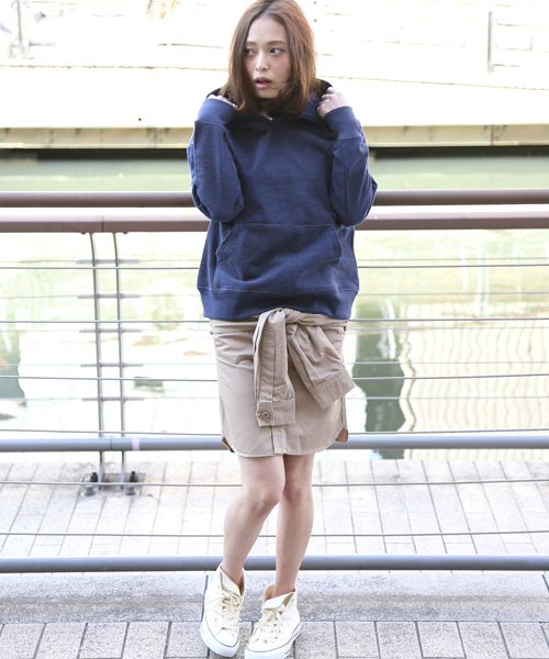 Denime（ドゥニーム）の「INDIGOLIKE SWEAT PARKA/インディゴライクスウェットパーカー（パーカー・レディース・ネイビー/ブルー・FREE）」の21枚目の写真