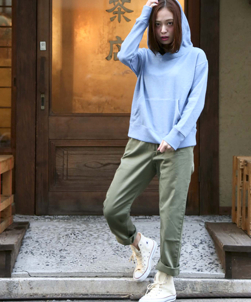 Denime（ドゥニーム）の「INDIGOLIKE SWEAT PARKA/インディゴライクスウェットパーカー（パーカー・レディース・ネイビー/ブルー・FREE）」の19枚目の写真