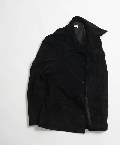 LURAKU(ルラク)の「【LURAKU】Synthetic Suede Coverall Jacket / シンセティックスエードカバーオールジャケット(カバーオール・メンズ・ブラック/ブラウン・LARGE/MEDIUM/SMALL)」の22枚目の写真