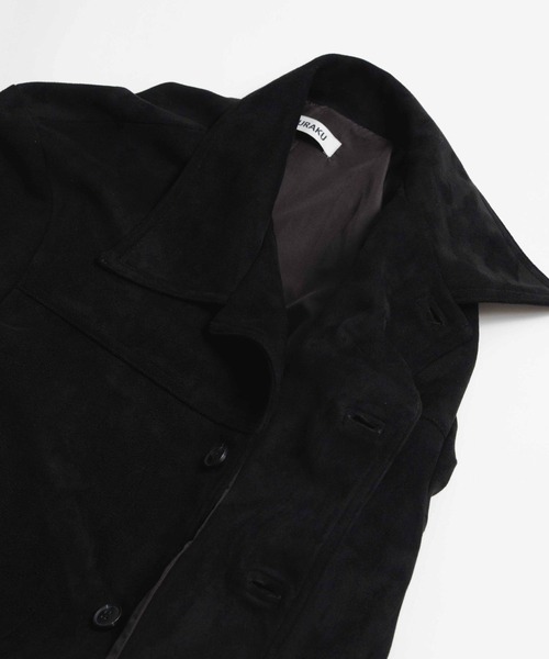 LURAKU(ルラク)の「【LURAKU】Synthetic Suede Coverall Jacket / シンセティックスエードカバーオールジャケット(カバーオール・メンズ・ブラック/ブラウン・LARGE/MEDIUM/SMALL)」の11枚目の写真