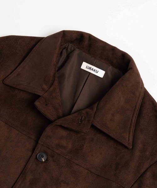LURAKU(ルラク)の「【LURAKU】Synthetic Suede Coverall Jacket / シンセティックスエードカバーオールジャケット(カバーオール・メンズ・ブラック/ブラウン・LARGE/MEDIUM/SMALL)」の14枚目の写真