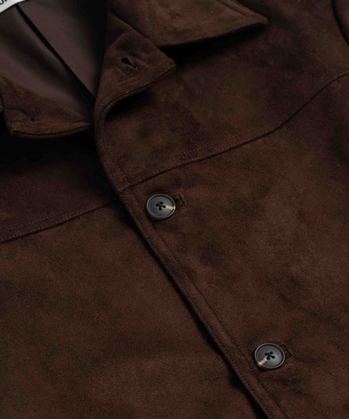 LURAKU(ルラク)の「【LURAKU】Synthetic Suede Coverall Jacket / シンセティックスエードカバーオールジャケット(カバーオール・メンズ・ブラック/ブラウン・LARGE/MEDIUM/SMALL)」の8枚目の写真